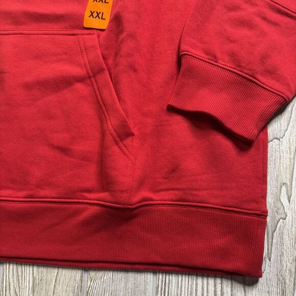 Nebraska Cornhuskers Fleece Hoodie Men’s  XXL Red Logo Spellout Captivating New - Picture 4 of 11